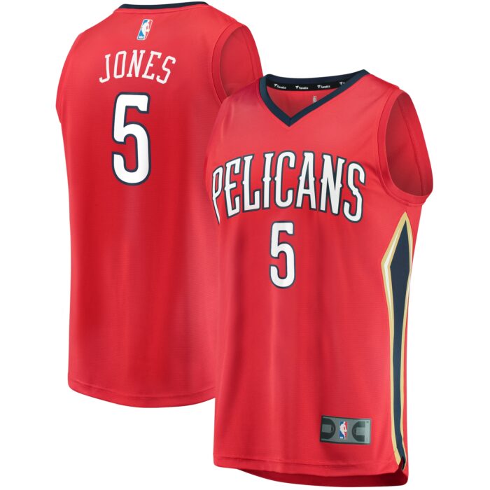 Men’s New Orleans Pelicans Herbert Jones Fanatics Red Fast Break Replica Player Jersey – Statement Edition