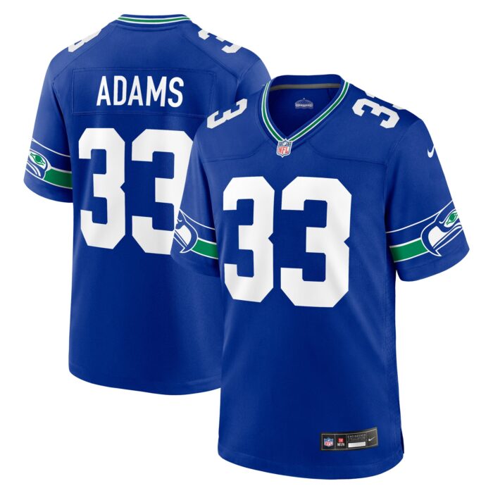 Men’s Seattle Seahawks Jamal Adams Nike Royal Throwback Player Game Jersey
