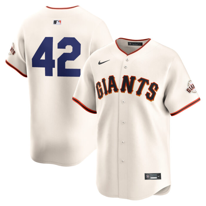 Men’s San Francisco Giants  Nike Cream 2024 Jackie Robinson Day Home Limited Jersey