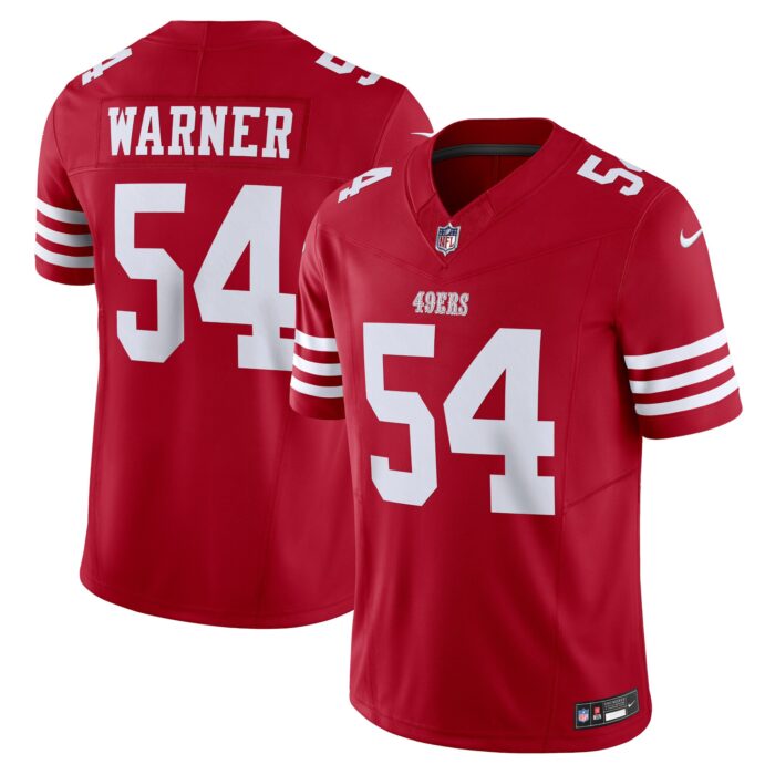 Men’s San Francisco 49ers Fred Warner Nike Scarlet Vapor F.U.S.E. Limited Jersey
