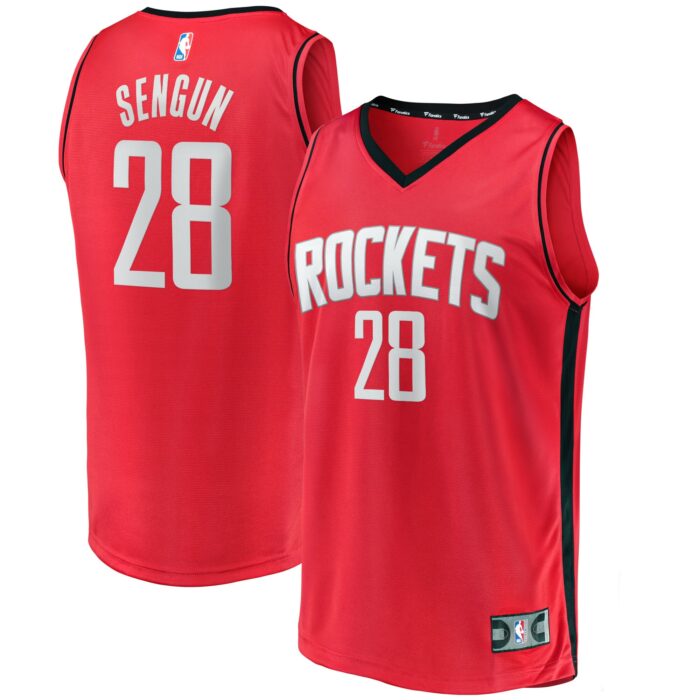 Men’s Houston Rockets Alperen Sengun Fanatics Red Fast Break Replica Jersey – Icon Edition