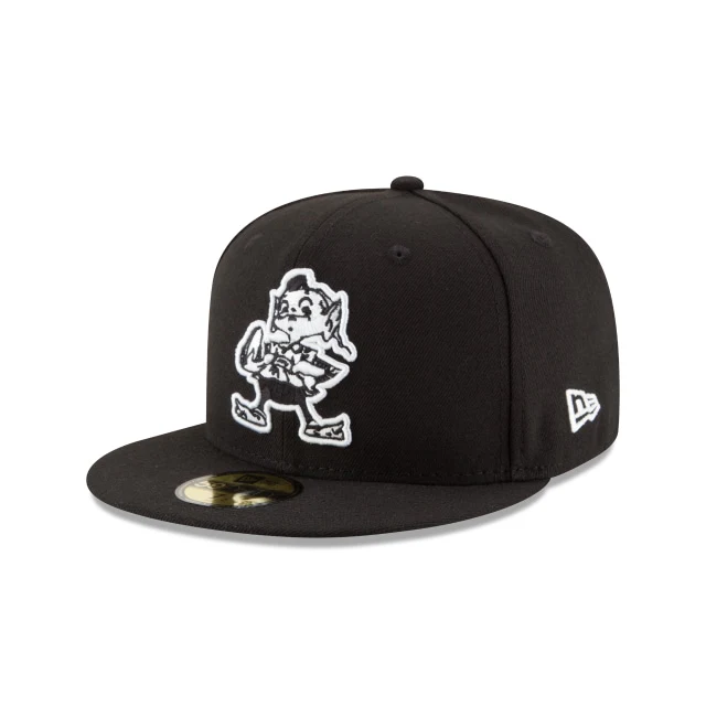 Cleveland Browns Black & White 59FIFTY Fitted Hat