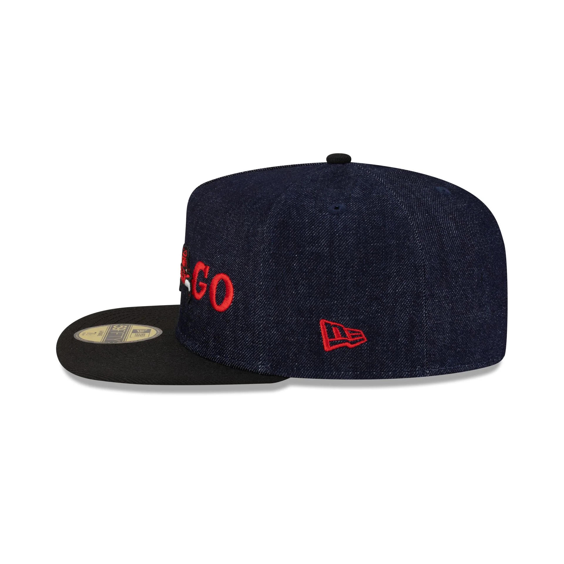 Chicago Bulls Navy Denim 59FIFTY A-Frame Fitted Hat