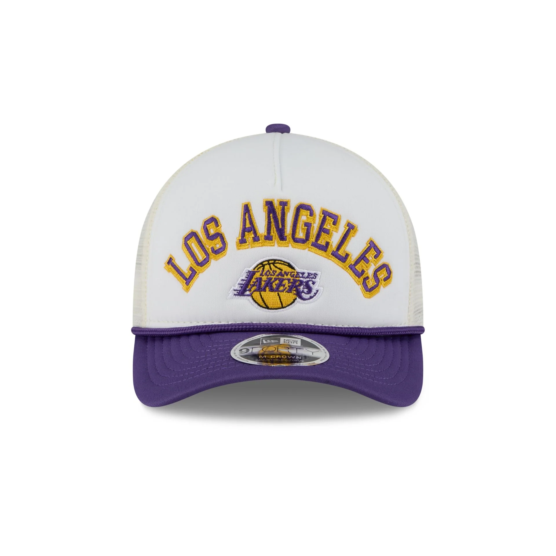 Los Angeles Lakers Chrome Arch 9FORTY M-Crown A-Frame Trucker Hat