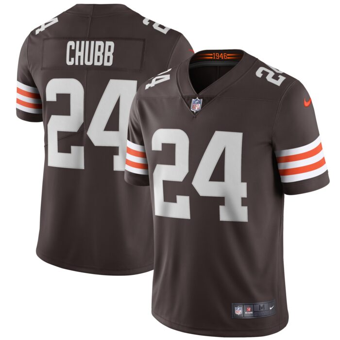 Men’s Cleveland Browns Nick Chubb Nike Brown Vapor Limited Jersey