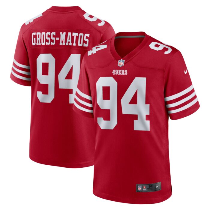 Men’s San Francisco 49ers Yetur Gross-Matos Nike Scarlet Team Game Jersey