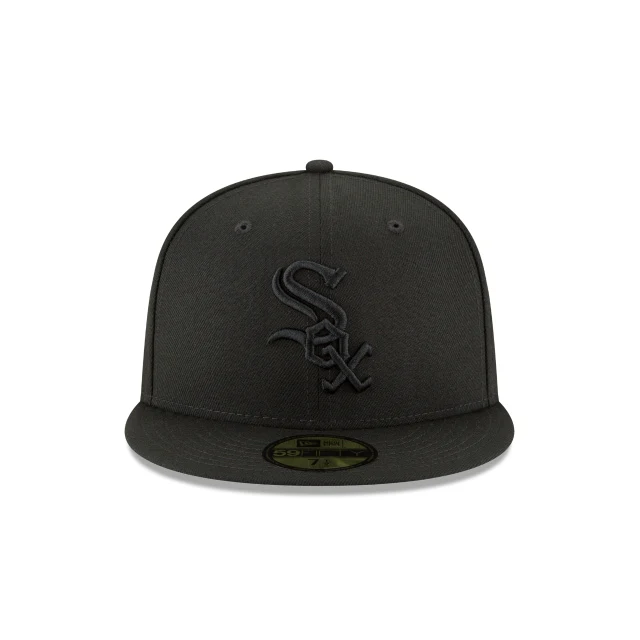 Chicago White Sox Blackout Basic 59FIFTY Fitted Hat