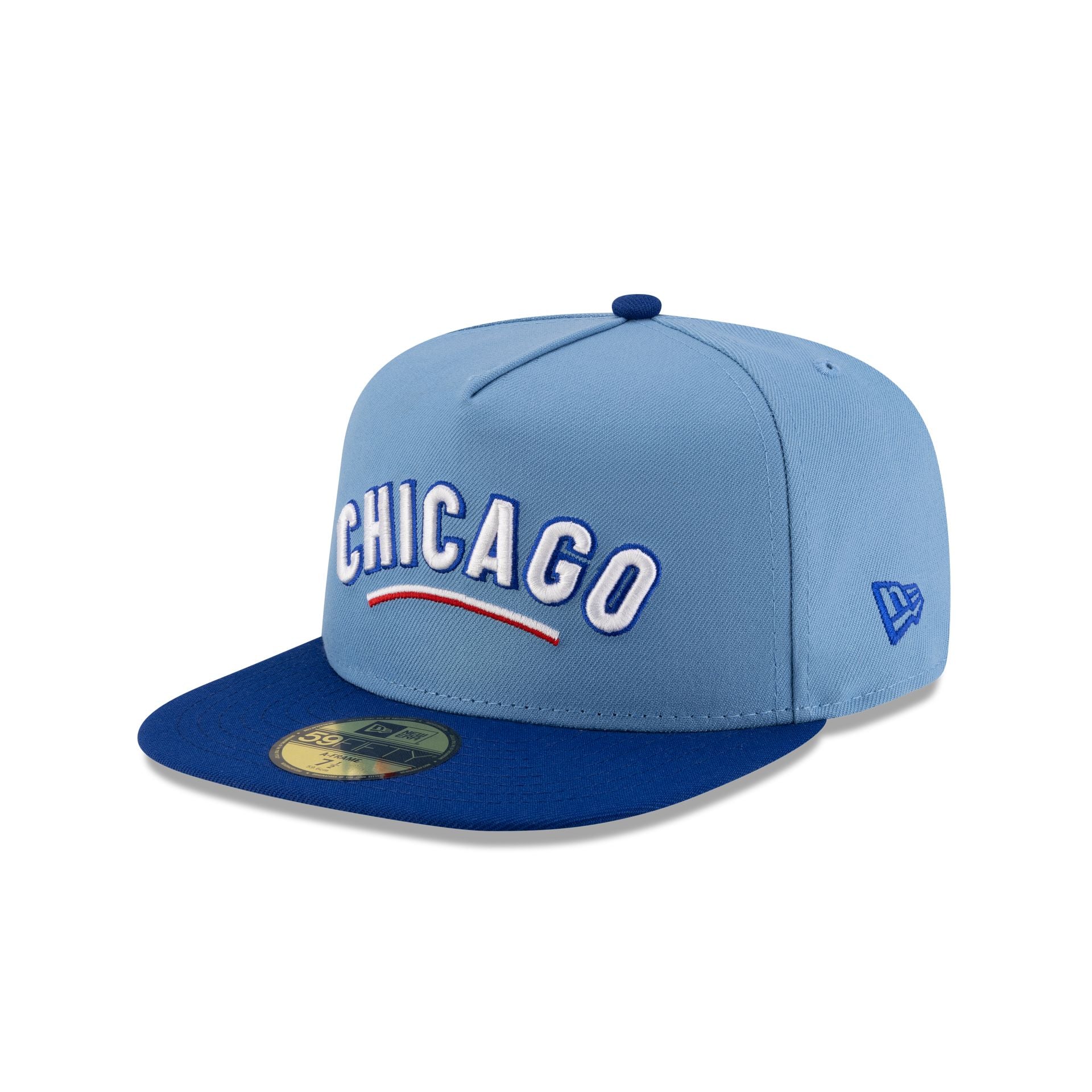 Just Caps Sky Blue Chicago Cubs 59FIFTY A-Frame Fitted Hat