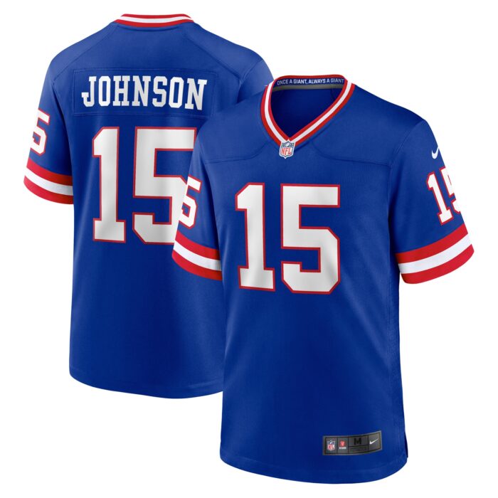 Men’s New York Giants Collin Johnson Nike Royal Classic Player Game Jersey