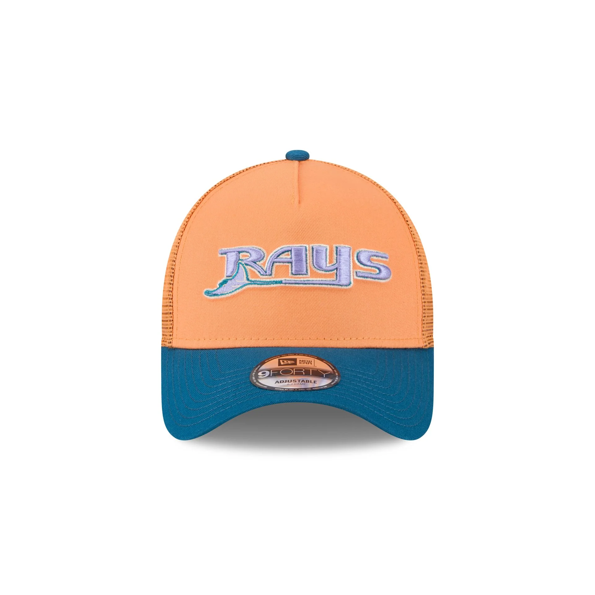 Tampa Bay Rays Orange Glaze 9FORTY A-Frame Trucker Hat