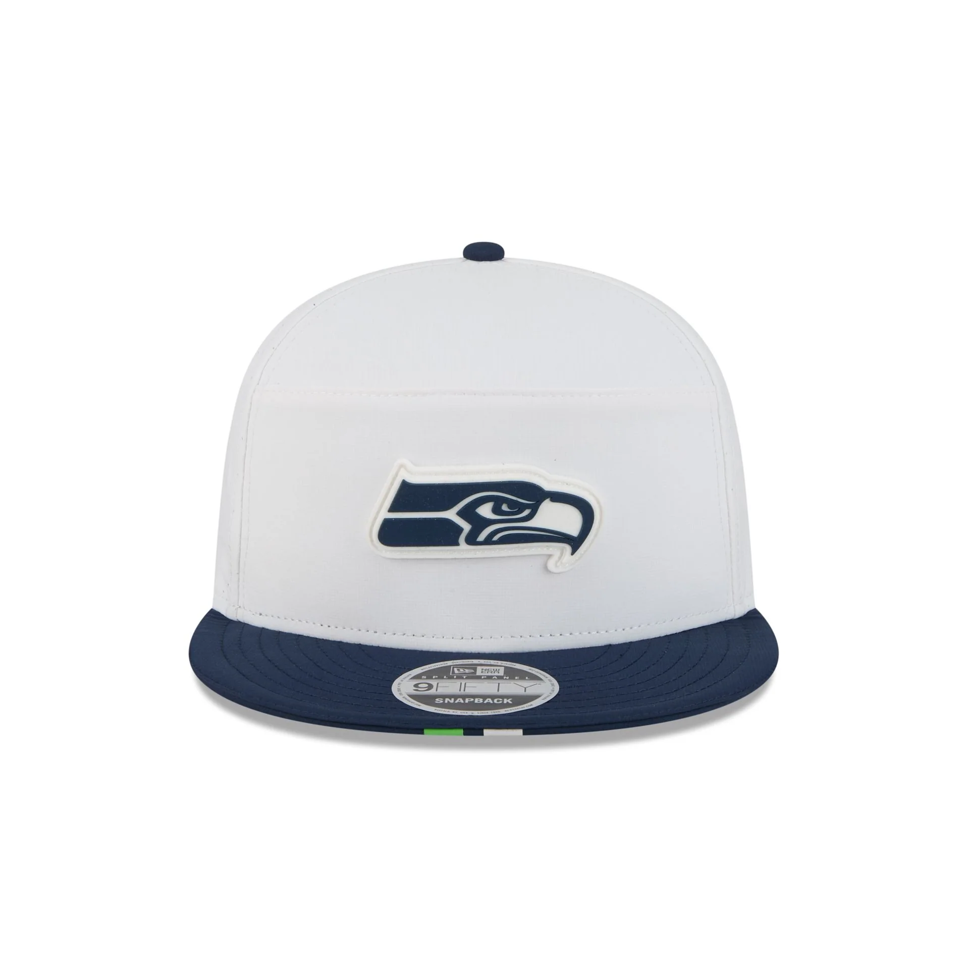 Seattle Seahawks 2025 Training Split Panel 9FIFTY Snapback Hat