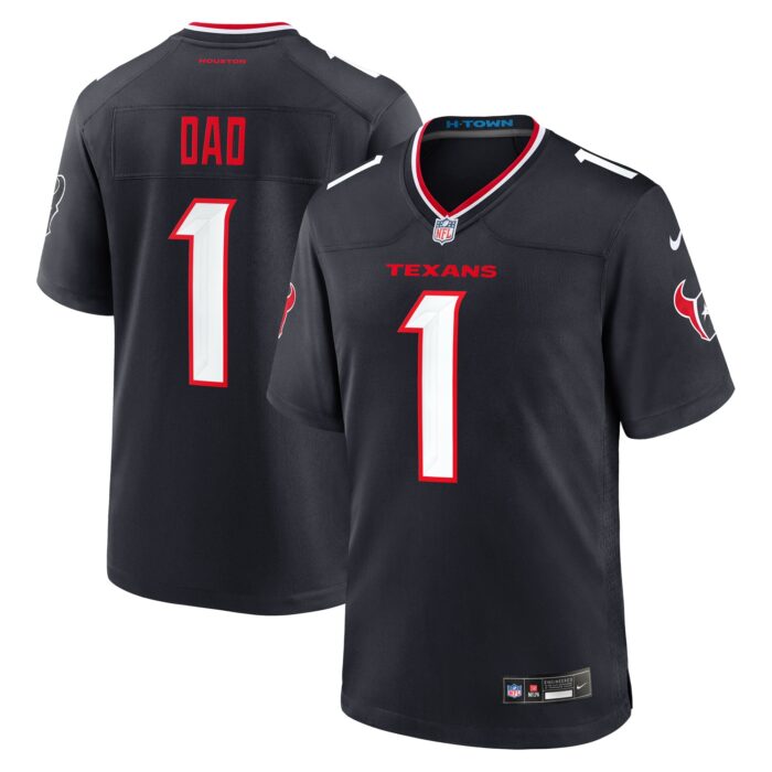 Men’s Houston Texans Nike Navy #1 Dad Game Jersey