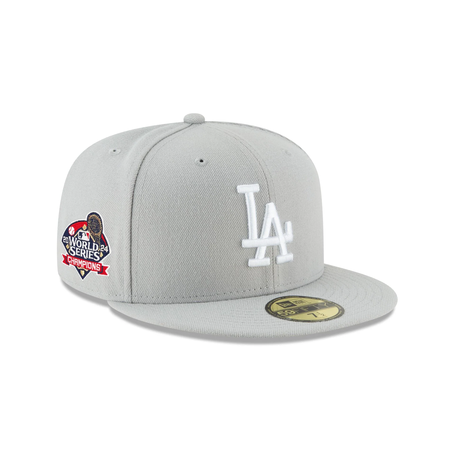 Los Angeles Dodgers 2024 World Series Champions Gray 59FIFTY Fitted Hat