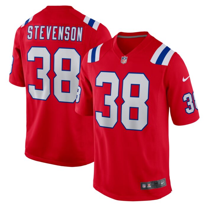 Men’s New England Patriots Rhamondre Stevenson Nike Red Alternate Game Player Jersey