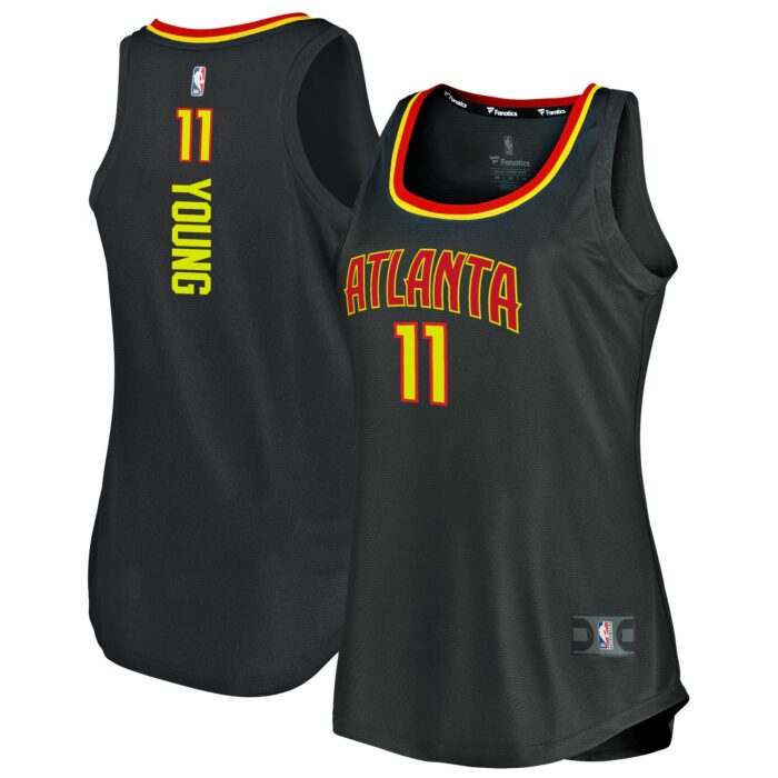 Women’s Atlanta Hawks Trae Young Fanatics Black Fast Break Tank Jersey – Icon Edition