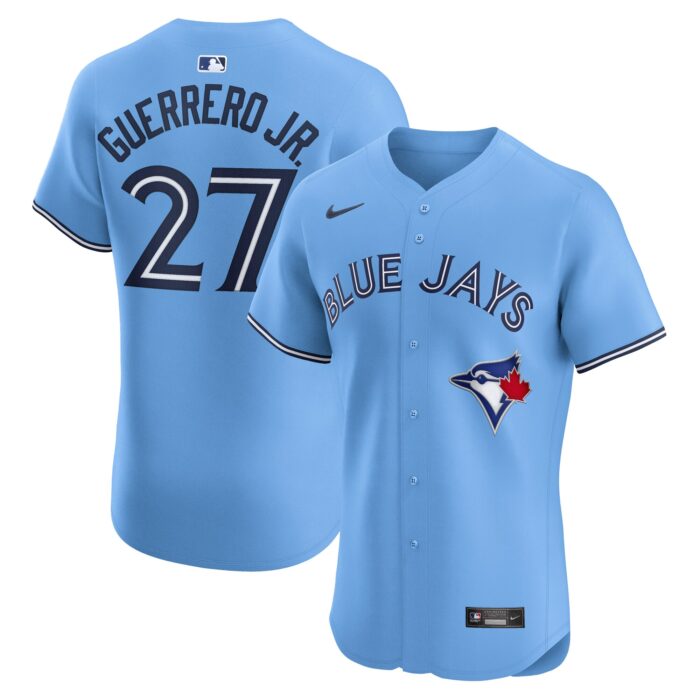 Men’s Toronto Blue Jays Vladimir Guerrero Jr. Nike Powder Blue Alternate Elite Player Jersey