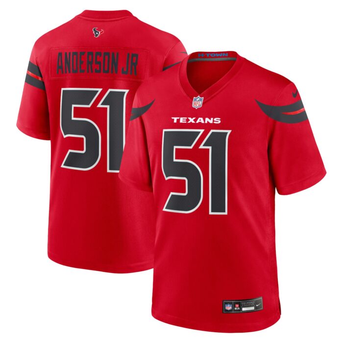 Men’s Houston Texans Will Anderson Jr. Nike Red Alternate Game Jersey