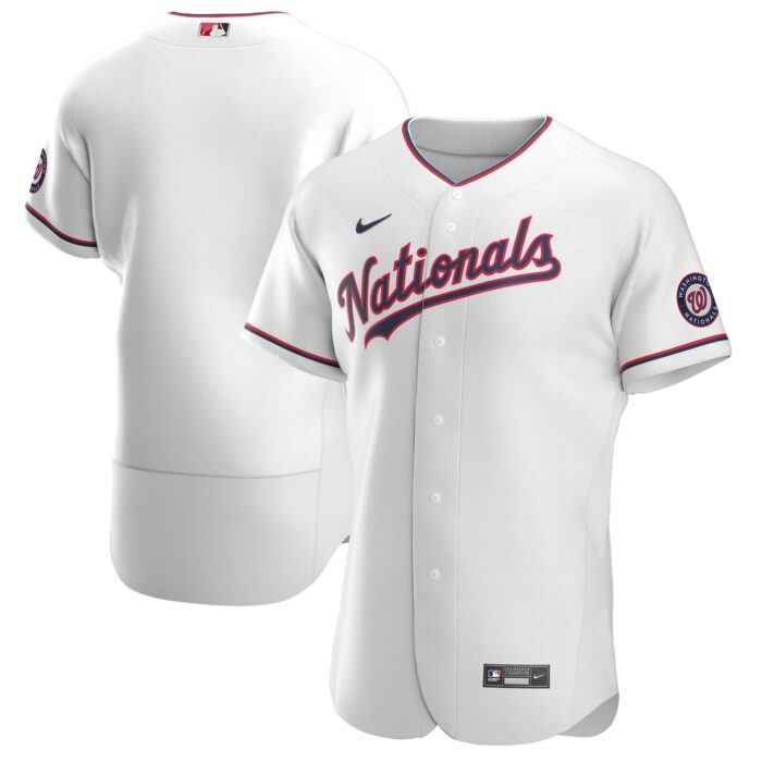 Men’s Washington Nationals Nike White Alternate Authentic Team Jersey