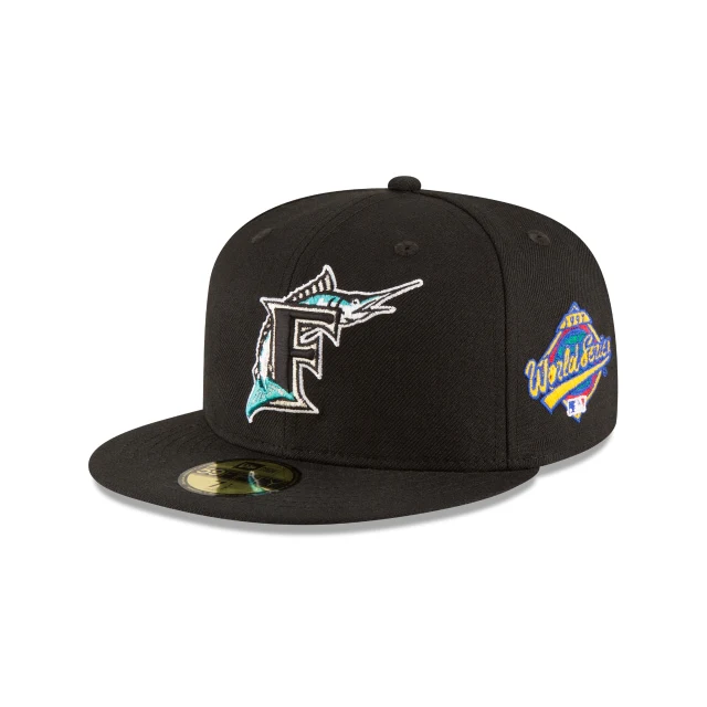 Florida Marlins World Series Black Wool 59FIFTY Fitted Hat