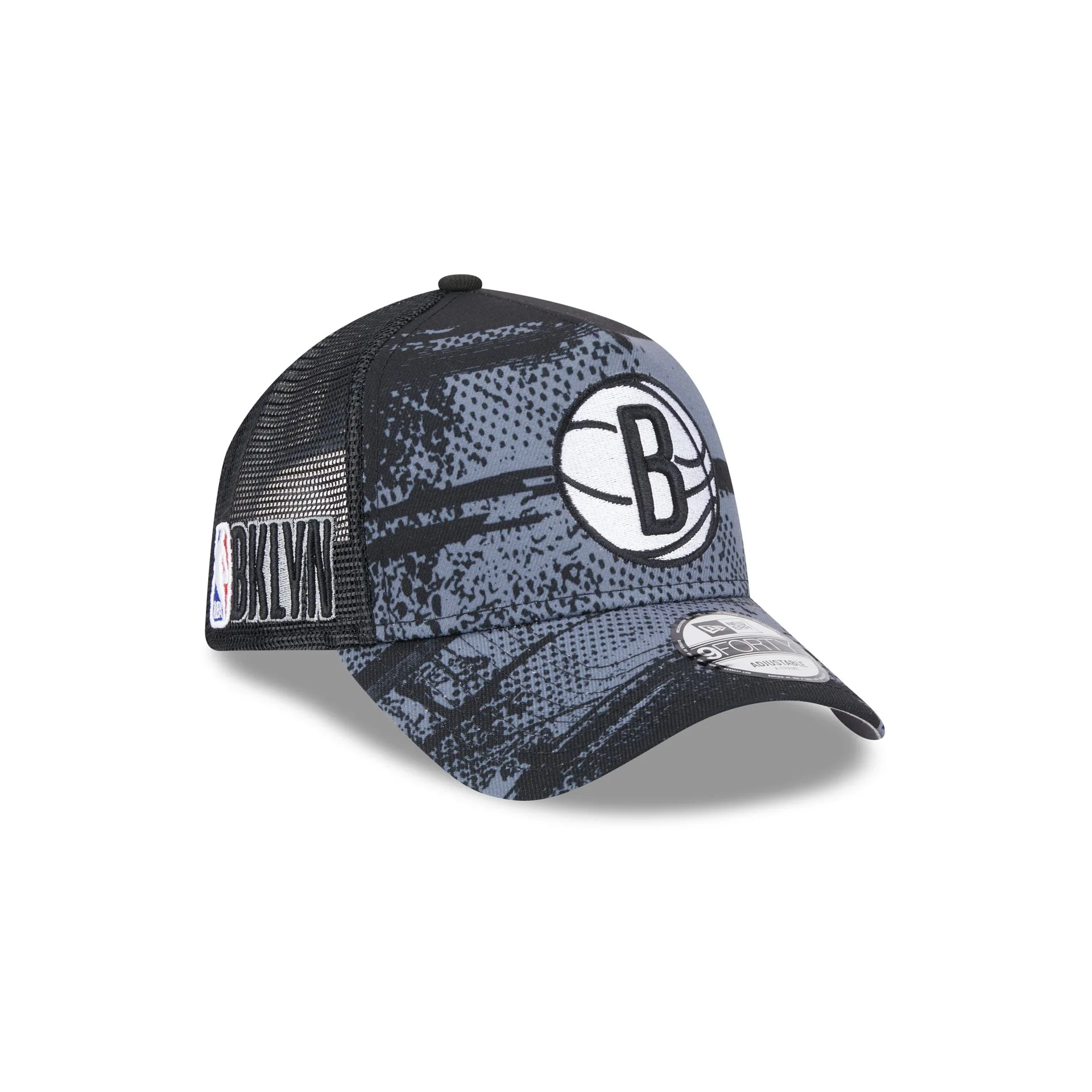 Brooklyn Nets 2024 Tip-Off 9FORTY A-Frame Trucker Hat