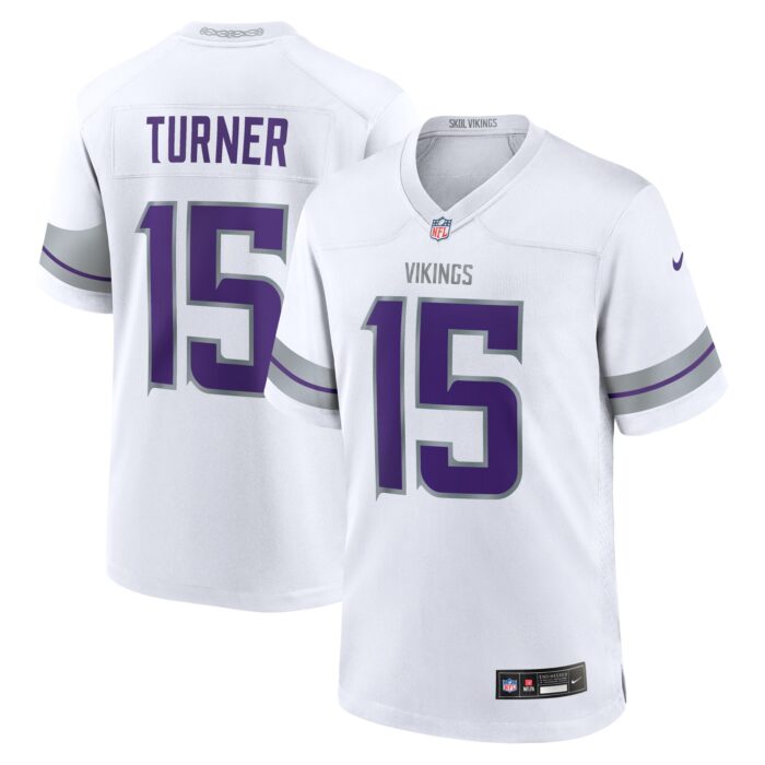 Men’s Minnesota Vikings Dallas Turner Nike White Alternate Game Player Jersey