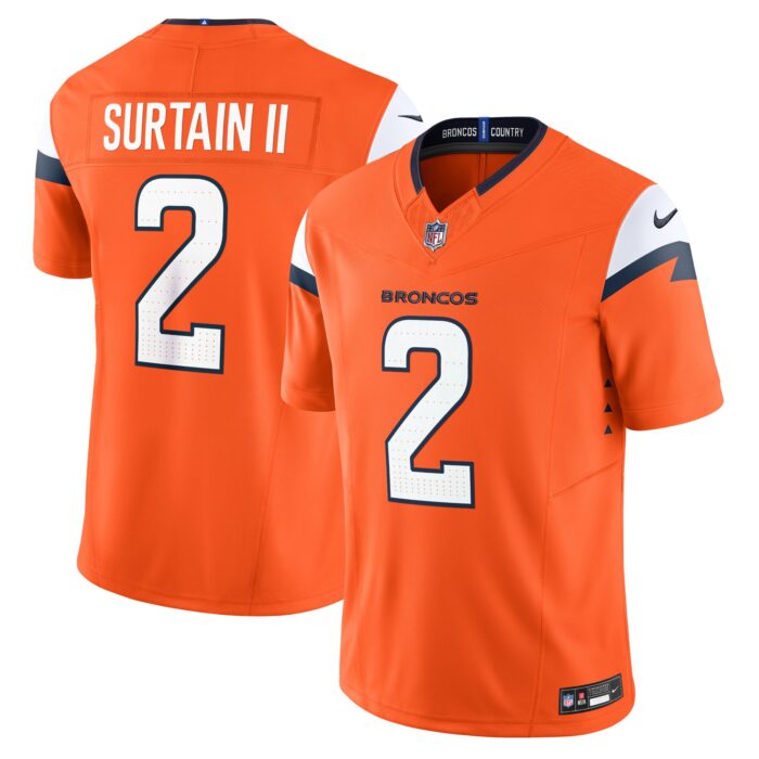 Men’s Denver Broncos Patrick Surtain II Nike Orange Mile High Collection Vapor F.U.S.E. Limited Jersey