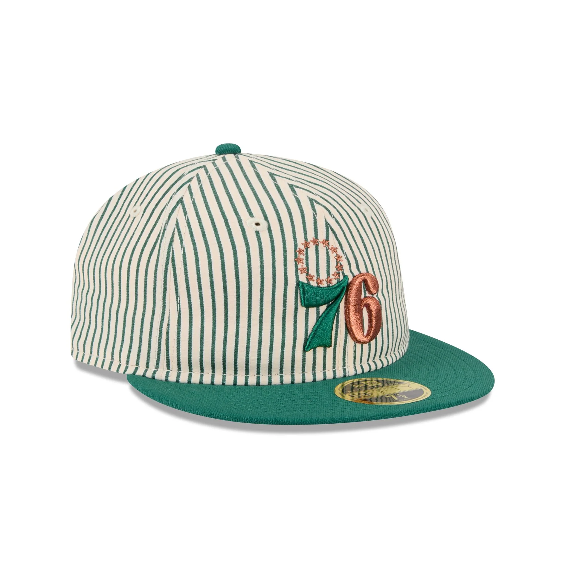 Just Caps Seersucker Philadelphia 76ers Retro Crown 59FIFTY Fitted Hat