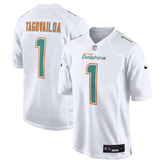 Men’s Miami Dolphins Tua Tagovailoa Nike White Fashion Game Jersey