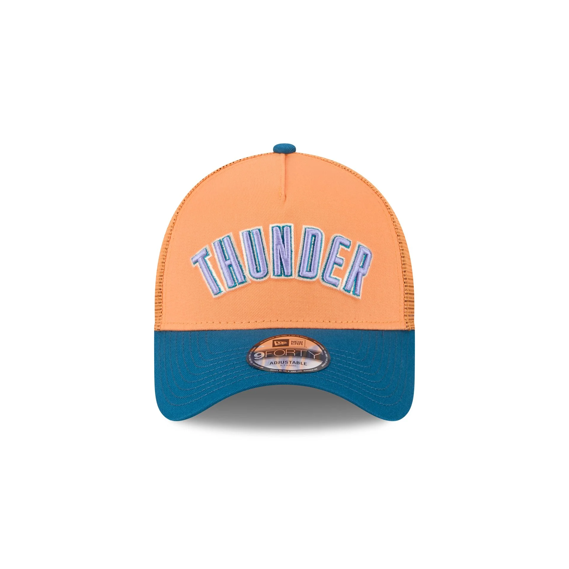 Oklahoma City Thunder Orange Glaze 9FORTY A-Frame Trucker Hat