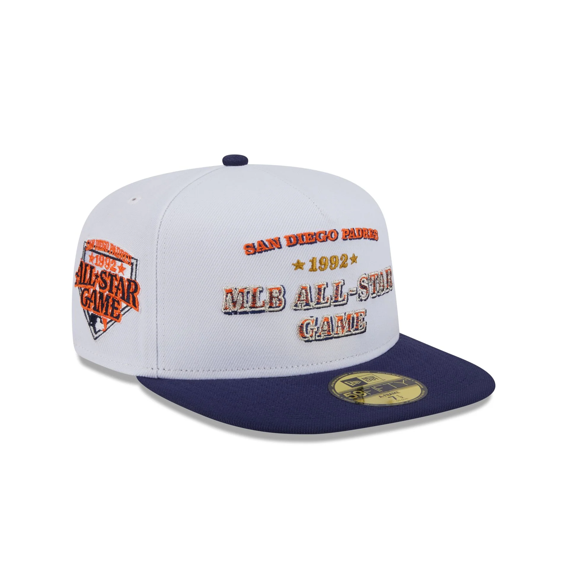 San Diego Padres Summer Derby White 59FIFTY A-Frame Fitted Hat