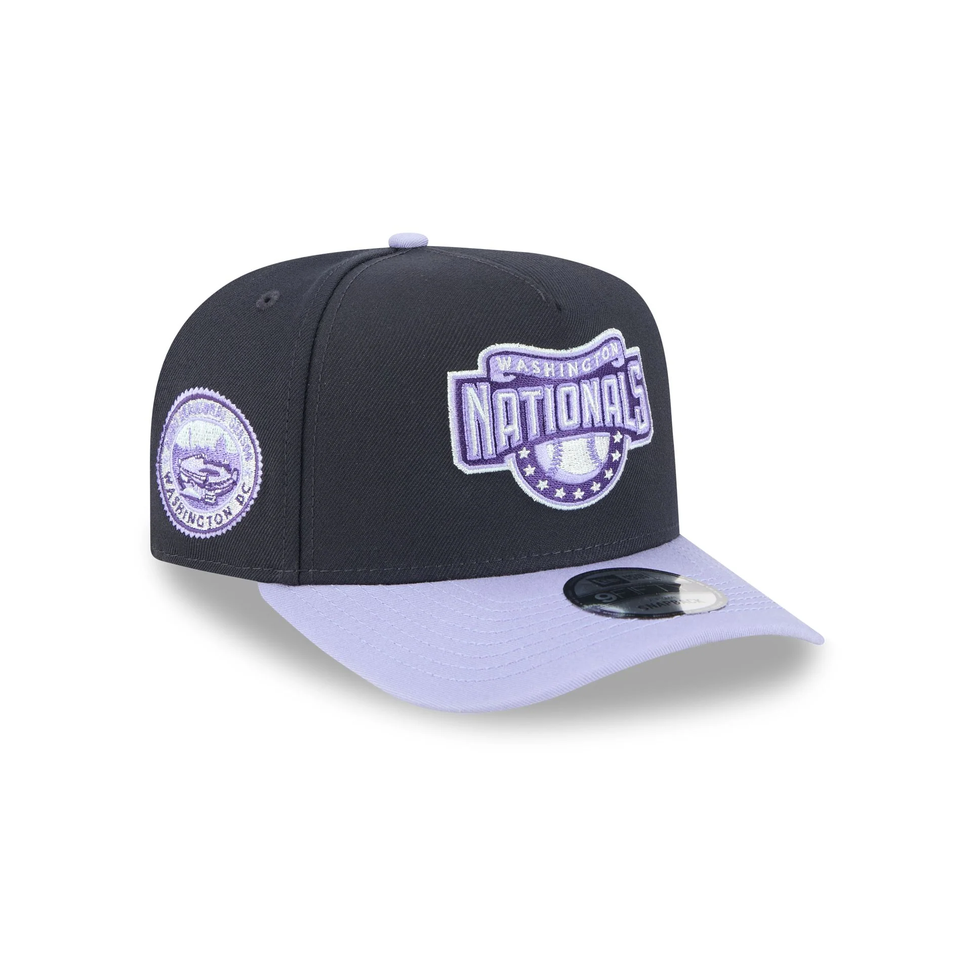 Washington Nationals Navy Lavender 9FIFTY A-Frame Snapback Hat