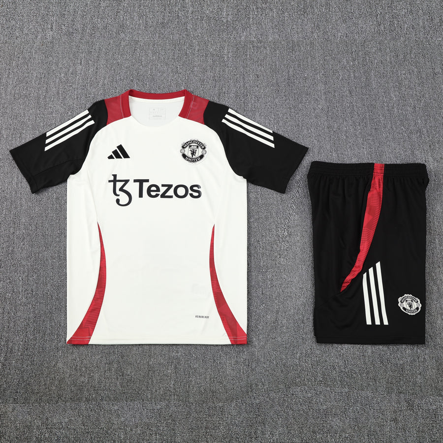 Kit Shirt + Shorts Manchester United White/Black Training 25/26