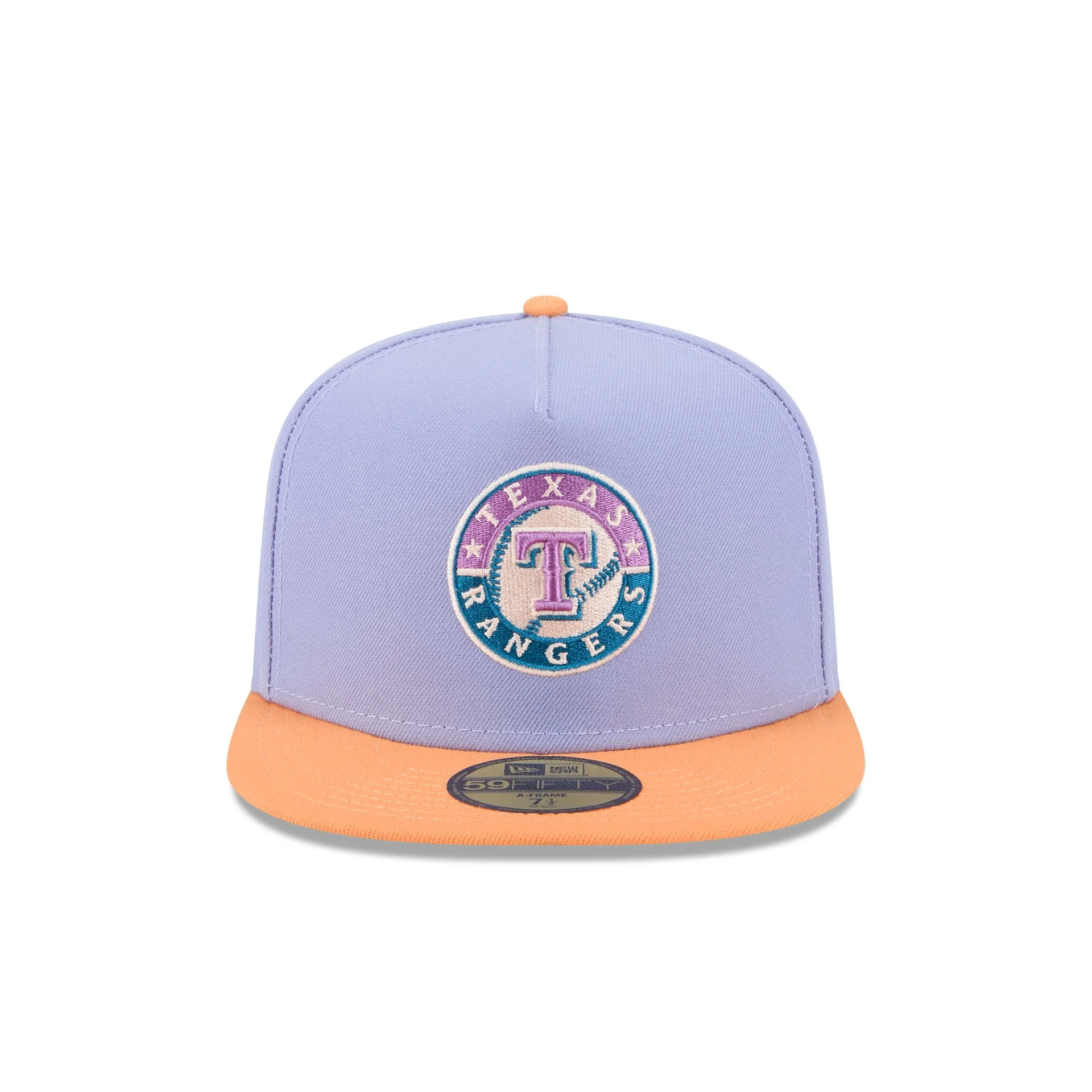 Texas Rangers Lavender 59FIFTY A-Frame Fitted Hat