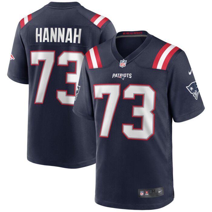 Men’s New England Patriots John Hannah Nike Navy Game Retired Player Jersey