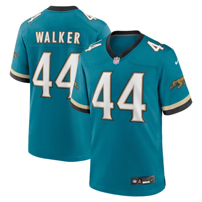 Men’s Jacksonville Jaguars Travon Walker Nike Teal Prowler Throwback Player Game Jersey