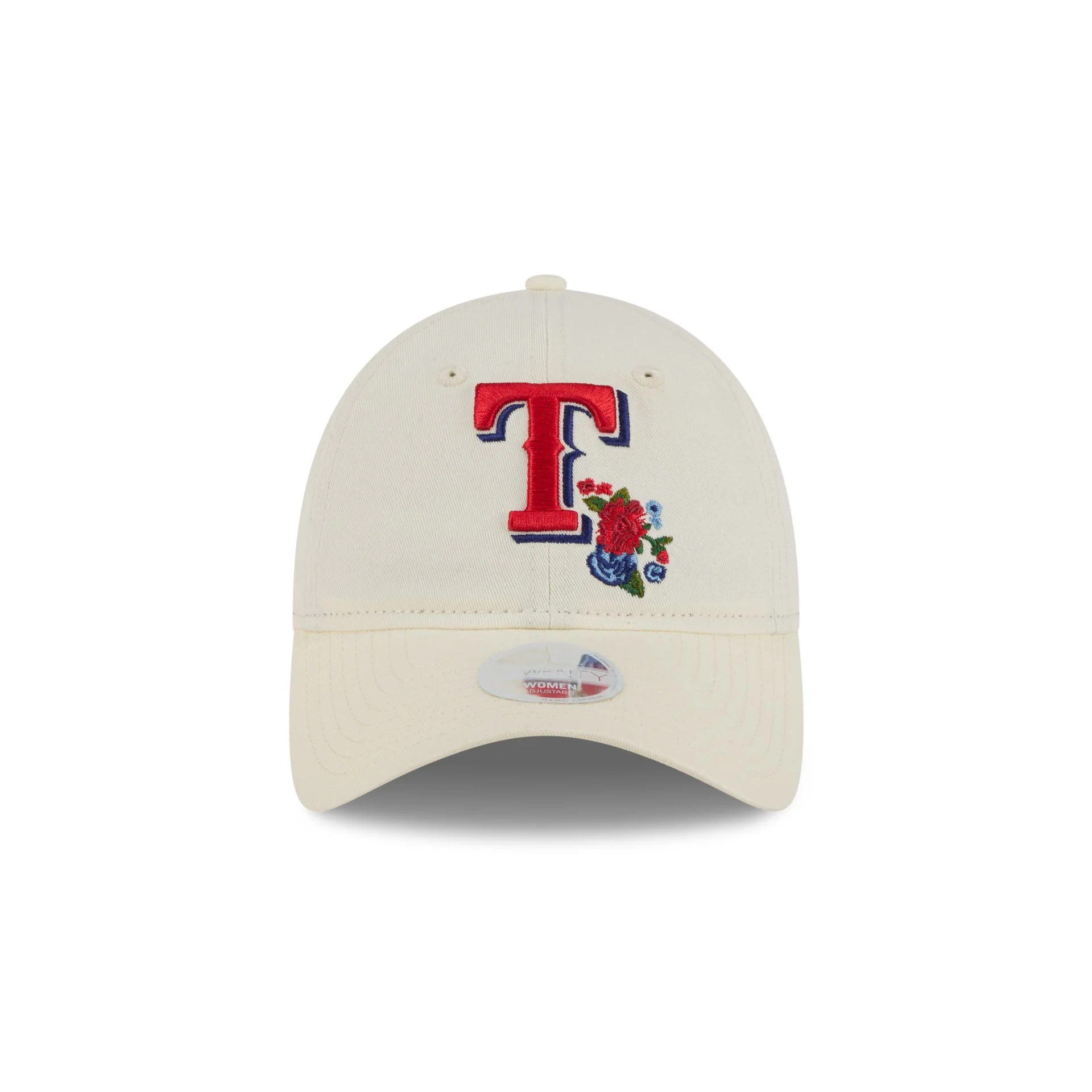 Texas Rangers Women's Floral Stitch 9TWENTY Adjustable Hat