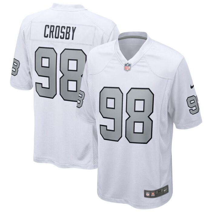 Men’s Las Vegas Raiders Maxx Crosby Nike White Alternate Game Jersey