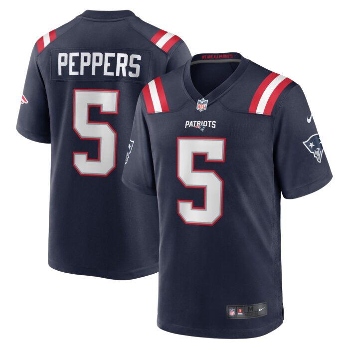 Men’s New England Patriots Jabrill Peppers Nike Navy Game Player Jersey