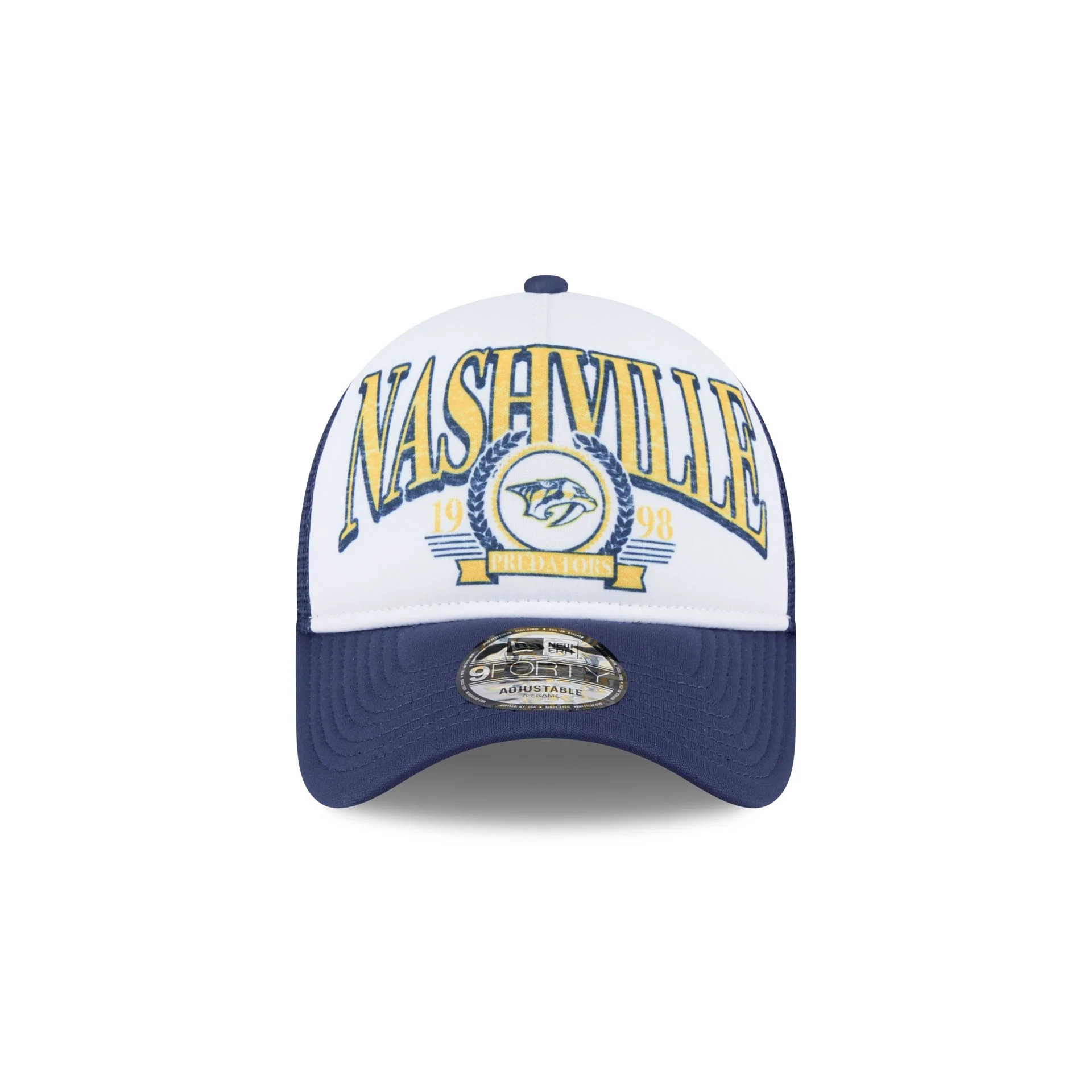 Nashville Predators Distressed 9FORTY A-Frame Trucker Hat