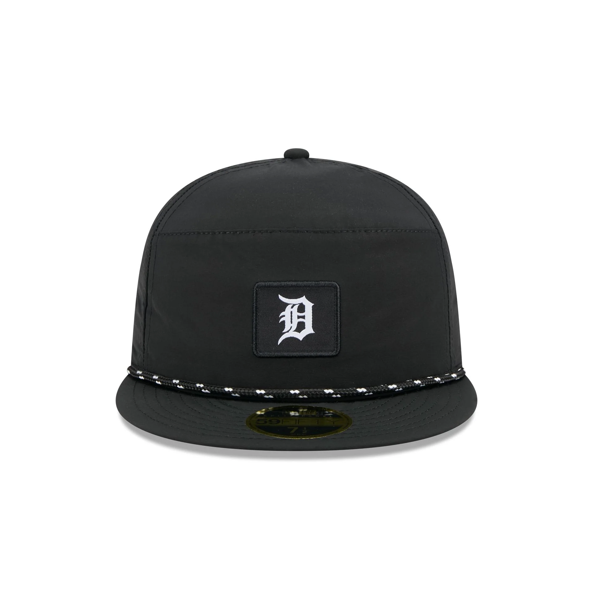 Detroit Tigers Black Poly Rope Split Panel 59FIFTY Fitted Hat