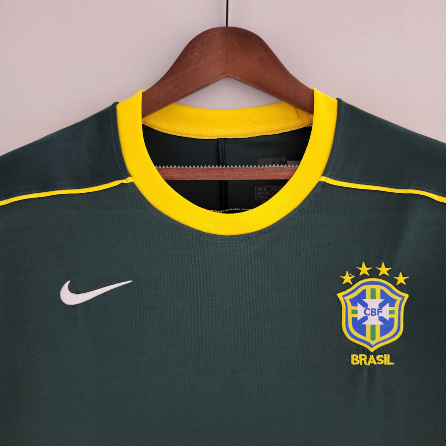 Brazil Goalkeeper Home Jersey 1998 Retro