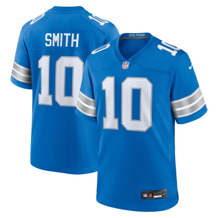 Men’s Detroit Lions Tre’Quan Smith Nike Blue Game Jersey
