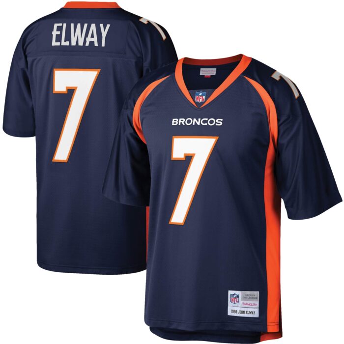 Men’s Denver Broncos John Elway Mitchell & Ness Navy 1998 Legacy Replica Jersey