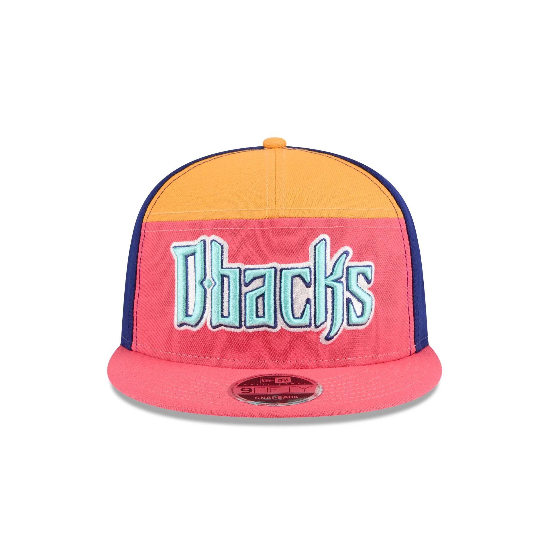Arizona Diamondbacks Coral Split Panel 9FIFTY Snapback Hat