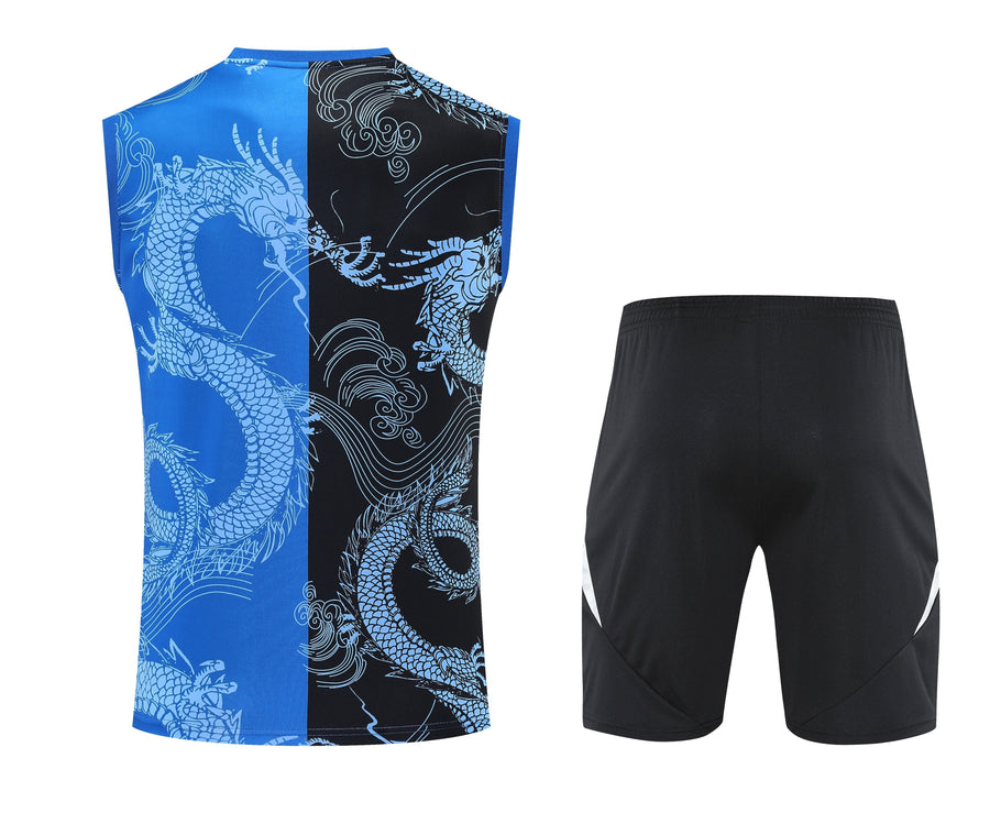 Kit Tank Top + Shorts Real Madrid Black/Blue Training 25/26