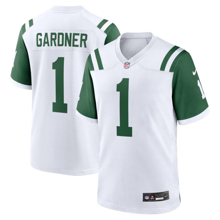 Men’s New York Jets Ahmad Sauce Gardner Nike White Classic Alternate Game Jersey