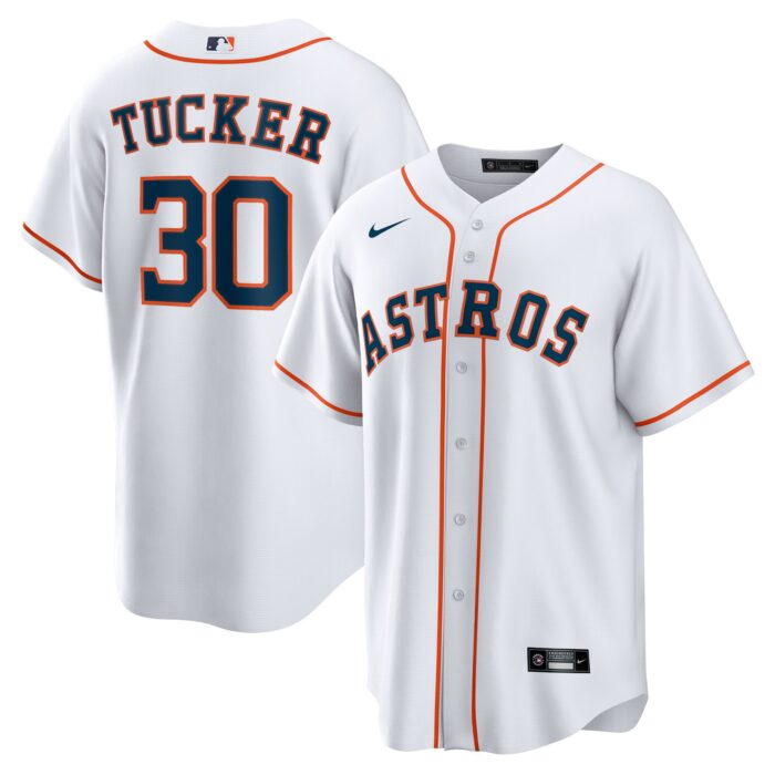 Men’s Houston Astros Kyle Tucker Nike White Home Official Replica Player Jersey