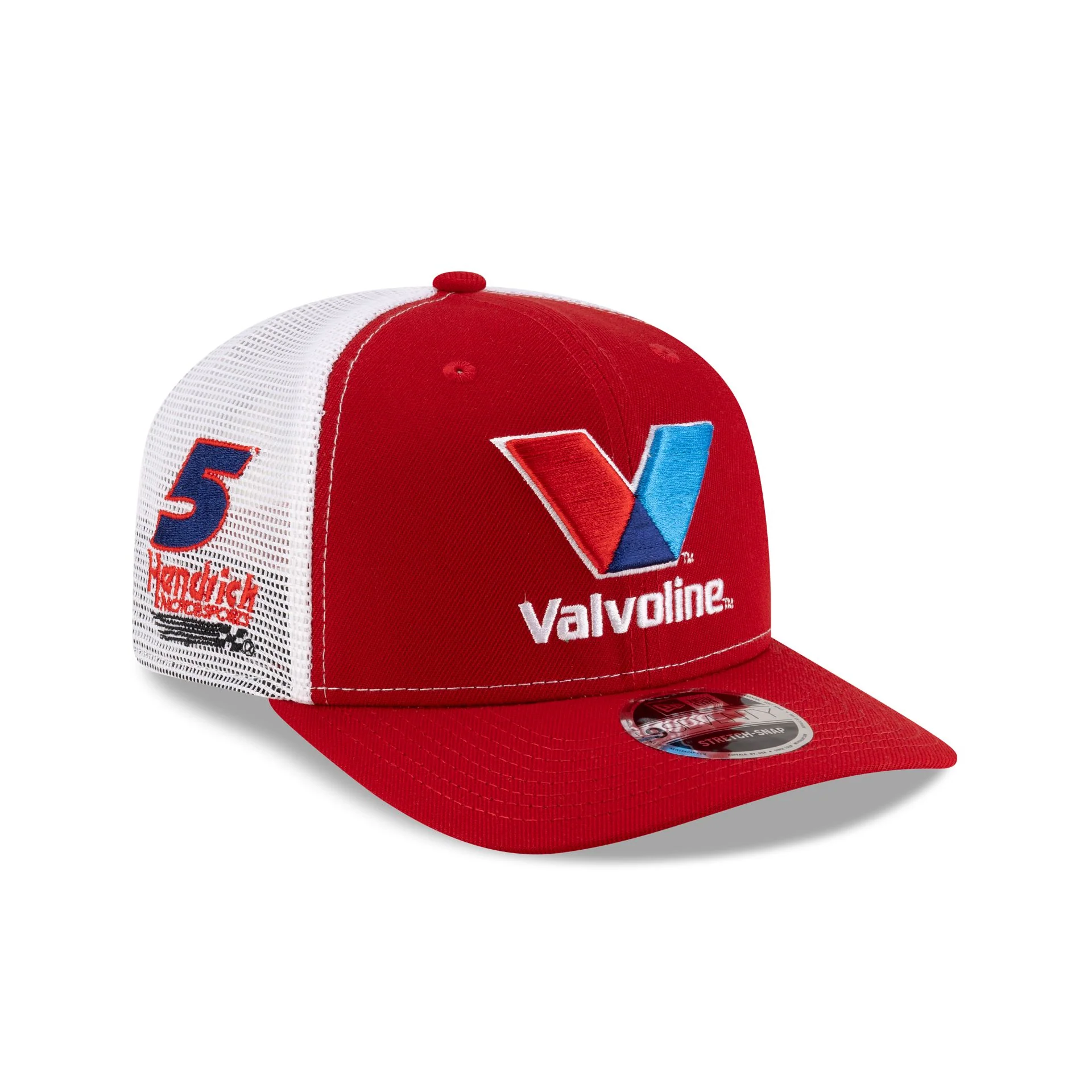 Hendrick Motorsports Kyle Larson Valvoline Partner 9SEVENTY Stretch-Snap Trucker Hat