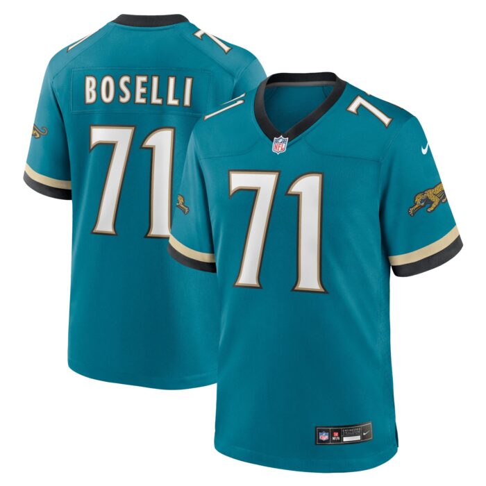 Men’s Jacksonville Jaguars Tony Boselli Nike Teal Prowler Throwback Retired Player Game Jersey