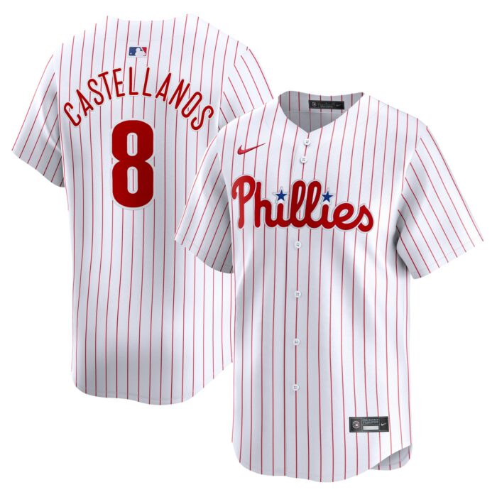 Men’s Philadelphia Phillies Nick Castellanos Nike White Home Limited Player Jersey